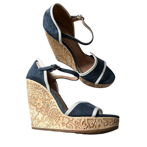 See by Chloe Platform Wedge Sandals Shoes Women’s 37 US 7 - Picture 1 of 14